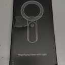 JMH Magnifying Glass with Light, Handheld Large Magnifying Glass 18LED Cold and Warm Light with 3 Modes, Illuminated Lighted Magnifier for Seniors Reading, Coins, Jewelry (Black)