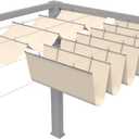 TANG 4' x 16' Pergola Cover Shade Canopy, Retractable Awning Sun Shades Outdoor Patio Pergolas Kit for Deck Backyard Gazebo, Wave Shade Sail with Hardware Wire Cable, Beige