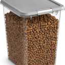 Mighty Tuff 35 lb Pet Food Storage Container with Airtight Lid, Clear, Large