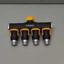 Melnor 65135AMZ 4 Way Lever Flow Through Valve Connector Bundle, Yellow, Black