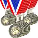 Remuuly 30 Pcs Gold Medals Bulk 2'' Basketball Soccer Baseball Volleyball Football Lacrosse Kickball Cheer Bowling Trophy Medals for Awards for Sports Participation Winner Gift