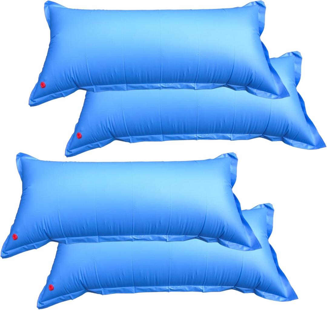 Robelle 4 ft. x 8 ft. 4-Pack Heavy Duty Pool Pillow for Winterizing Above Ground Pools, .22 MM Thick Vinyl, Reinforced Grommets, Winter Pool Pillow
