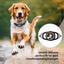 Waterproof Airtag Dog Collar Holder, Silicone & ABS Airtag Holder for Dog & Cat Collars, Ultra-Durable, Lightweight and Protective Airtag Case (Black&Pink-1, Small)