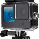 K&F Concept 60M/196FT Waterproof Case for GoPro Hero 13 Black, Protective Underwater Diving Housing for Go Pro 12/11/10/9 Black Accessories,Waterproof Action Camera Shell