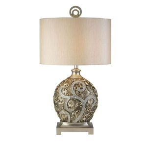 OK Lighting Silver Vine Table Lamp