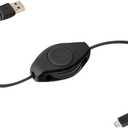 RETRAK ETPRM5ReTrak Premier Retractable Micro USB Charge & Sync Cable - Black