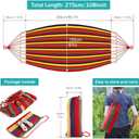 MOSFiATA Hammocks Portable Camping Hammock Upgraded 550lb Comfortable Fabric Hammock with Two Anti Roll Balance Beam and Sturdy Tree Straps for Camping, Patio, Backyard, Outdoor