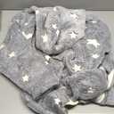 Wearable Blanket Hoodie for Kids Oversized Sherpa Blanket Hoodie for Kids Boys Girls Teens 6-13YR, Glow in The Dark Star