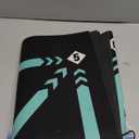 Football Footstep Training Mat, Soccer Training Mat 35 * 24IN, Soccer Skills Training Equipment with Storage Bag and Soccer Return Trainer Net (Black-Blue)