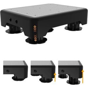 Adjustable Step Stool for Adults, Toddler Step Stools, 660 LBS Capacity Non-Slip Safety Step Platform for Elderly and Kids, Portable Stair Assist for Cars, Bedside, Kitchen, and Shower, Grey