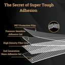 2 x TD Deco Gen.2 Nano Mounting Tape,Heavy Duty Double Sided Tape for Car Dash,Carpet, Furniture&Wall Decor,Webbed Sticky Strip,Super Tough,Waterproof&Removable (6, Extra Thick & Standard Wide)