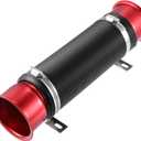 ACROPIX 76mm 3inch Universal Car Air Duct Hose Cold Air Turbo Intake Pipe Red - Pack of 1