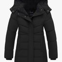 Wantdo Girl's Puffer jacket Warm Insulated Winter Coat Lightweight Water-Resistant Padded Parka with Hood Size 14-16