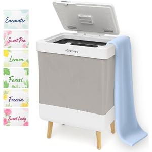 Towel Warmer for Bathroom, Foldable Towel Warmer Bucket, Blanket Warmer, Extra-Large 35L Fast Heating, Heating Drying Modes and Timer, ETL Certification, 6 Free Fragrance Discs, White