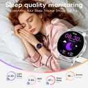 Smart Watch for Women, 1.27" HD Touchscreen Smartwatch with Bluetooth Call & Text Notification, 130+ Sport Modes, IP68 Waterproof Fitness Tracker with Heart Rate/Sleep Monitor, 3 Bands