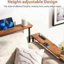 Adjustable Height Narrow Sofa Table with Built-in Power Outlets, 78" Long Console Table Behind Couch Table with Charging Station Skinny Entryway Table for Living Room & Hallway (Rustic Brown)