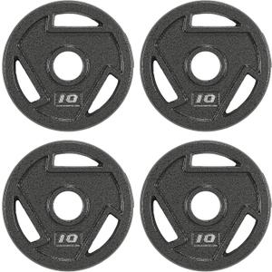 Signature Fitness Cast Iron Plate Weight Plate for Strength Training and Weightlifting, Olympic or Standard, Multiple Sizes (Olympic (2-Inch Center)
