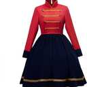 Women's Nutcracker Costume Christmas Toy Soldier Cosplay Costume Uniform Dress (X-Large)