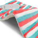 UNOWIX XL Electric Heating Pad for Back Pain Relief - 12 Heat Levels, 8 Timers, Moist Heat Option, Cute Plush Heat Pad, Gifts for Women, Men, Mom, Dad, Machine Washable-Rainbow-L(12" x 24")