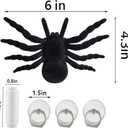 2 x Spider Scene Atmosphere Decoration, Simulated Plush Material, Hanging Black Spider Prank Toy, April Fool's or Birthday Fun Surprise Decoration and Prank Gifts(Medium Size)