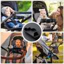 Li & Zhao Universal Stroller Snack Tray Attachment - Universal Snack for Cloud Cup Holder Stroller Tray Attachment Plastic Accessories for Baby,Toddler(Black)
