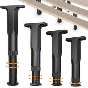 4PCS 8"-14.5" in Height Bed Support Legs, Adjustable Bed Frame Support Legs for Frame Center Slats, Durable Furniture Support Legs Replacement for Couch Dresser Table Frame Sofa (4pcs 8"-14.5")