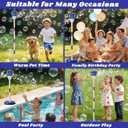 Bubble Machine for Kids Bubble Blower Maker with Lights and Music Automatic Bubble Stand Machine for Parties Birthday Wedding Toddlers Kid Summer Outdoor Toys (Blue)