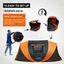 EchoSmile Pop Up Camping Tent, 6 Person Easy Setup Tent, Water Resistant Dome, Portable with Carry Bag
