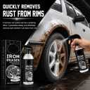 2PCS Iron Eraser Rust Remover Spray, Iron Powder Remover Spray for Car Wheels and Paint Fast Acting Rust and Brake Dust Remover, New Upgraded Automotive Surface Cleaning (EXP 11/14/29)