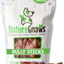 Nature Gnaws Braided Bully Sticks for Dogs 5-6" (10 Count) - Long Lasting for Small and Medium Dogs - Natural Beef Dog Chew Bones - Rawhide Free (EXP 08/01/25)