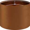 GO&SO 1 PCS Burnt Orange Velvet Drum Lamp Shade,Modern Replacement Lamp Shades 13" Top x 13" Bottom x 10" High(Spider) Medium Fabric Lampshade for Table Lamp,Floor,Bedside -Assembly Require