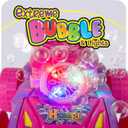 Hoopi Extreme Bubbles Lawn Mower for Toddlers, Spill-Proof Kids Bubble Machine with Lights for 2-Year-Old Girl Birthday Gift, Easter Gifts for Toddlers, Bubble Blowing Push Outdoor Toy with 3 Bottles, 21" x 11.5" x 9"