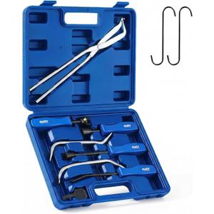 Orion Motor Tech 10pc Drum Brake Tool Kit, Drum Brake Tool with Drum Brake Spring Tool, Brake Spring Compressor, Brake Spring Pliers, Drum Brake Adjusting Tool, Brake Spoon Set, Brake Drum Tool Kit (Blue)