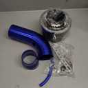 Performance Cold Air Intake Pipe, Universal Car Cold Air Intake Filter Aluminum Induction Flow Hose Pipe Kit Blue