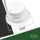RVGUARD 2 Pack RV Vent Cap Kit with Screen, RV Sewer Vent Cap for Roof, White RV Plumbing Cap Replacement for Camper Trailer Motorhome, Fits 1 to 2 3/8" Pipe