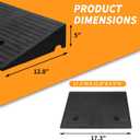 5" Threshold Ramps for Doorways 2pack, Wheelchair Ramp for Home Steps, Curb Ramp for Driveway for Shed, 7000 Lbs Load Capacity for Vehicle Motorcycle Wheelchairs Bikes Trolley Scooter