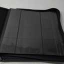 16 Pocket Toploader Binder, Holds 640 Top Loaders, Top Loader Card Storage with Sleeves for 3'' x 4'' Toploaders, for Trading Cards or Sports Cards (Black)