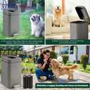 Dog Poop Trash Can Outside, 5L/1.3 Gal Pet Poop Bucket with Lid, Foot Pedal, Dog Waste Container with 40 Bags, Lid Soft Close for Pet, Grey