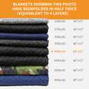 Moving Blankets 72"x80" 12 pack, (45 lb/dz weight), Heavy Duty Moving Blanket, Deluxe Quality Padded Packing Blankets for Furniture Shipping and storage, Black (12 Deluxe Black Blankets 45 lbs/Dozen)