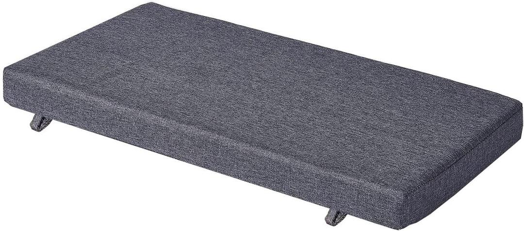 Saula 40 x 12 Inch Piano Bench Cushions for Indoor Furniture with Ties Non Slip Kitchen Dining Room Bench seat Cushion for Shoe Storage Ottoman Window Settee, Gray