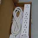 Amazon Basics Surge Protector Power Strip, 6-Outlet, 790 Joules, LED Indicator, 6ft Extension Cord, White (1 Pack)