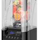 Commercial Quiet Shield Blender 2200W Professional Industrial Blenders Black 2.2L/ 74oz BPA-Free Pitcher for Ice Crushing, Shakes and Smoothies for Kitchen