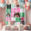 African Americans 30th Birthday Gifts for Women, 30 Year Old Birthday Gifts for Women Blanket 60"X 50", Pink Green 30th Birthday Gift for Woman, Gift for 30 Old Year Black Sister Daughter Female