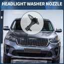 Headlight Washer Nozzle Front Driver Side Headlight Headlamp Washer Nozzle Jet Sprayer No.4M0955101A for Q7 2015-2019 Plastic Black