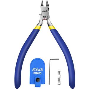 stedi 4.7-inch Model Nipper, with Ultra-thin Single-edge and Blade Case Plastic Model Tools for Gundam Repairing Plastic Model and FixingBlue