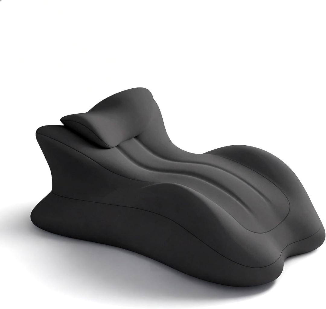 Pillow – Ergonomic Memory Foam Wedge Pillow with 27° Angle for Perfect Positioning Provides Contoured Waist & Neck Support for Couples – Ideal for Sleeping, Reading & Acid Reflux Relief