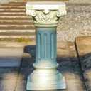 26" Tall Roman Column Pedestal Stand - Heavy Duty Magnesium Oxide Garden Pedestal for Statues, Weatherproof Outdoor Pillar for Sculptures Sturdiness Plinth Base Statue Riser