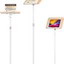 Standing Reading Stand, Adjustable Book Stand Height(9'to27.5') and Angle, Music Stand,for Laptops, Tablet Bibles, Recipes, Cooking, Books Wooden Display Rack,Stable Portable with Clip