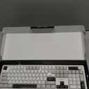 AULA F106PRO Wireless Keyboard, Full Size Mechanical Keyboard with Media Knob & Screen, 8000mAh Battery Hot Swappable Custom PBT keycaps Gaming Keyboard - Blaze Switch,Black White Grey