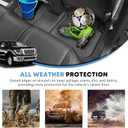 AOMSAZTO All Weather Floor Mats for Nissan Titan Crew Cab (Only) 2004-2015 | Custom Fit TPE 1st & 2nd Row Car Mats, 3-pc Black